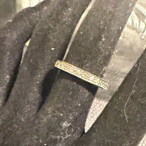 Charles Winston Fashion Sterling Silver Cubic Zirconia Band Size 6
